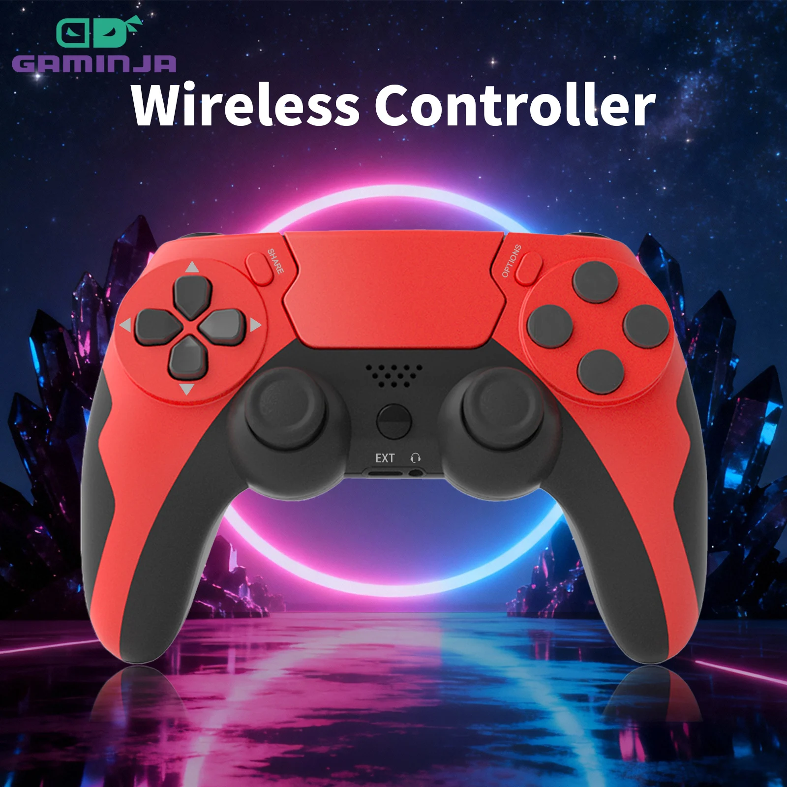 Pc Gaming Emulator - GAMINJA ใหม่ไร้สายเกมแพด P48 พร้อมไจโรสโคปหกแกนเกมคอนโทรลเลอร์สำหรับ PS4 PS3