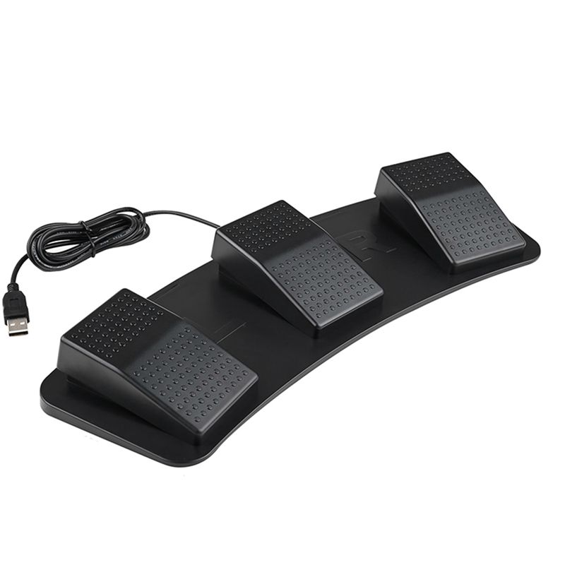 Usb Foot Pedal Gaming - AT82-USB ตัวควบคุมสวิตช์เท้าสามตัว คีย์บอร์ดปรับแต่งได้สำหรับการเล่นเกม มัลติมีเดีย แป้นเหยียบสำหรับคอมพิวเตอร์ ทนทาน