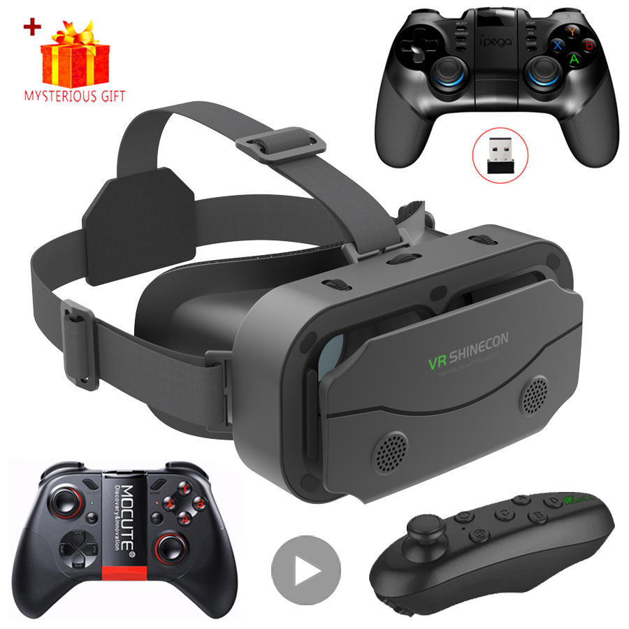 Vr Headset Pc - แว่นตา VR 3D Virtual Reality ชุดหูฟังอุปกรณ์หมวกกันน็อกเลนส์แว่นตาสมาร์ทสําหรับสมาร์ทโฟนโทรศัพท์มือถือเกม
