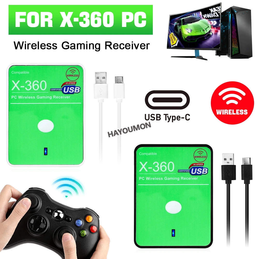 Pc Gaming Xbox - ตัวรับสัญญาณเกมไร้สาย USB คอนโทรลเลอร์ เกมแพด ตัวแปลงสัญญาณ อะแดปเตอร์พีซี