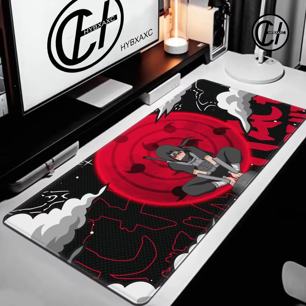 Pc Gaming On Tv - นารูโตะ อิทาจิ อุจิวะแผ่นรองเมาส์เกมเมอร์พีซีคอมพิวเตอร์ขนาดใหญ่ 900x400 แผ่นรองโต๊ะคีย์บอร์ดอะนิเมะแผ่นรองเมาส์สำหรับเล่นเกมพรม