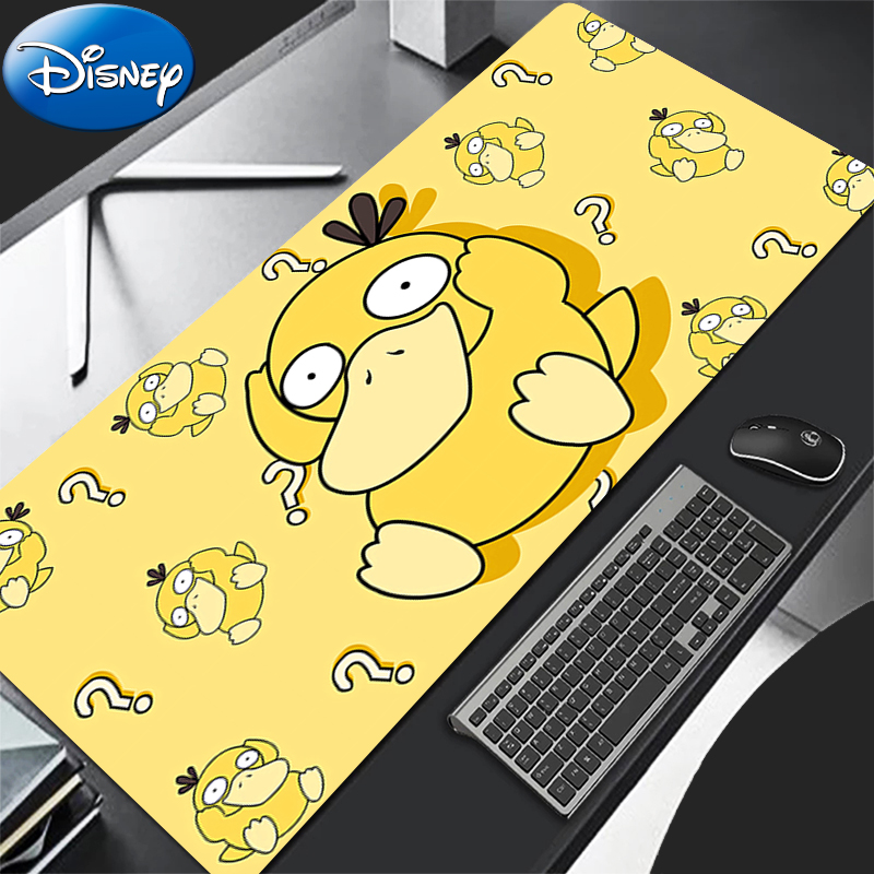 Pc Gaming Setup - แผ่นรองเมาส์สำหรับเล่นเกม P-Pokemon Psyduck 90x40 ซม. อนิเมะ