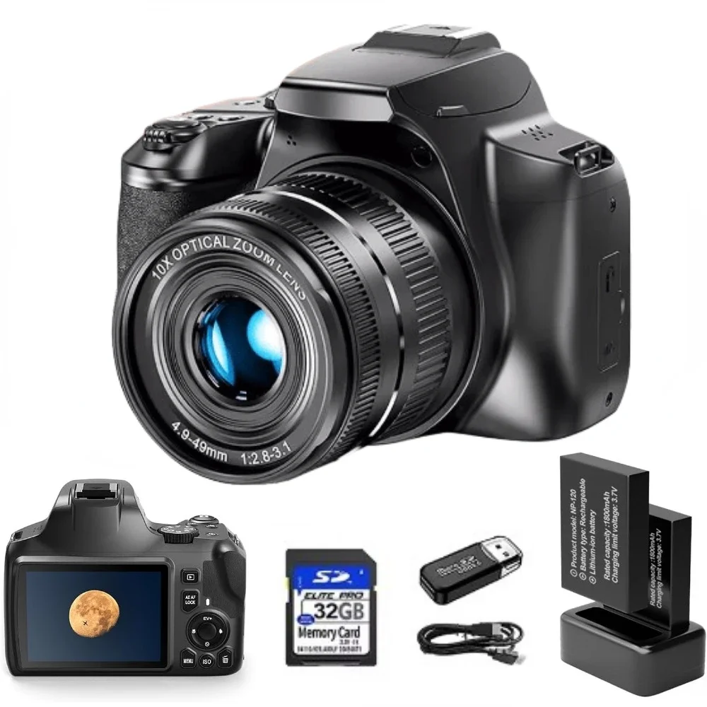 Webcam 4K - กล้องดิจิตอล 4K สําหรับถ่ายภาพ 10X Optical Zoom