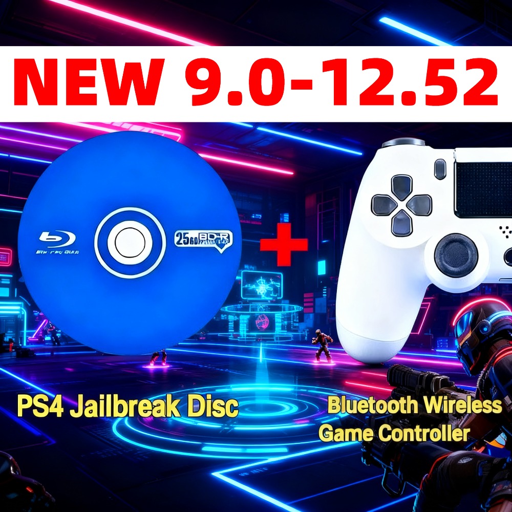 Pc Gaming Emulator - คอนโทรลเลอร์เกมไร้สายสำหรับพีเอส 4 สลิม โปรคอนโซลพีซีบลูทูธเกมแพดการสั่นสะเทือนแบบคู่ 6 แกนจอยสติ๊กแบบเออร์โกโนมิก