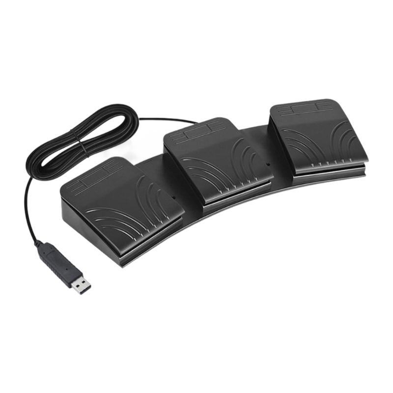 Usb Foot Pedal Gaming - สวิตช์เท้าเหยียบสามอันสำหรับการควบคุมสำนักงานเกมพีซีแบบตั้งโปรแกรมได้