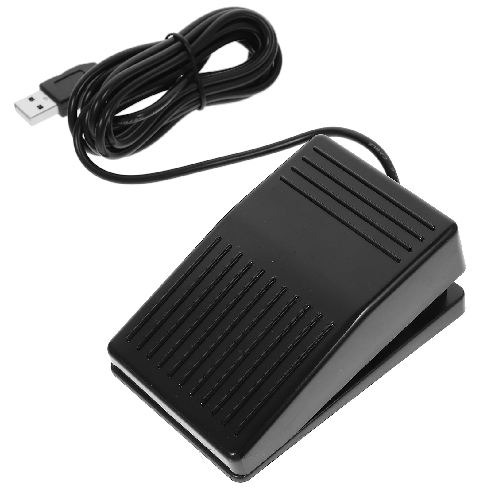 Usb Foot Pedal Gaming - สวิตช์เท้าเดี่ยวแบบ USB ทำจากพลาสติก ใช้งานแบบกดชั่วขณะ เหมาะสำหรับการควบคุมไฟฟ้าในเกมมิ่งพีซี