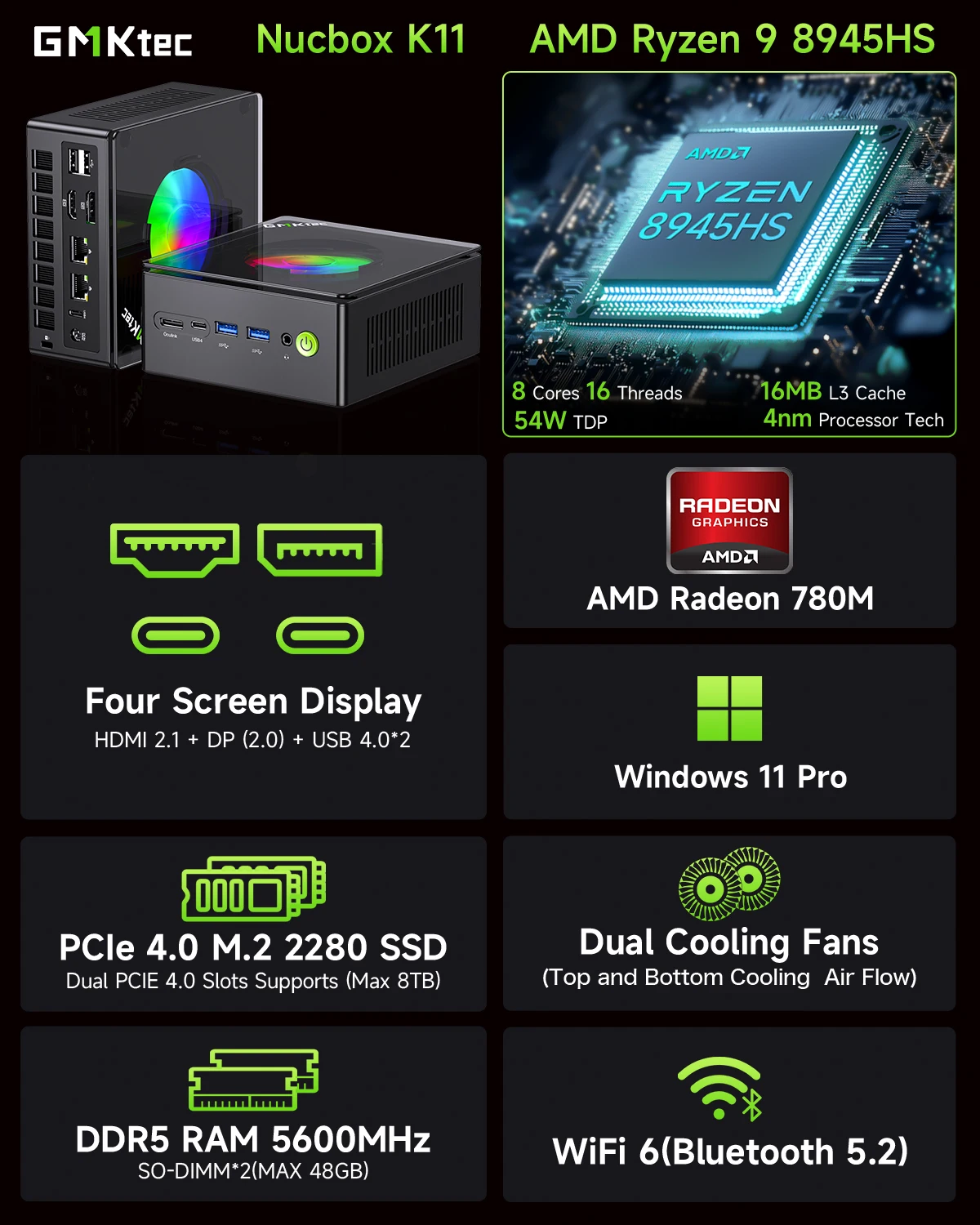 GMKtec Nucbox K11 มินิพีซีเกมม - Pc Gaming Ddr5 บทวิจารณ์และราคา