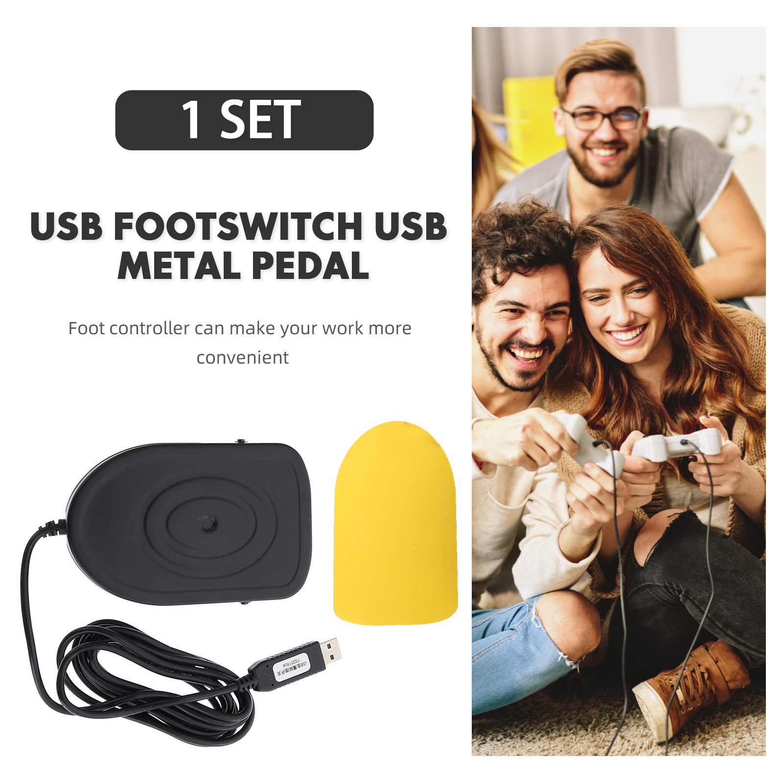 แป้นเหยียบ USB แบบโลหะสำหรับคอ - Usb Foot Pedal Gaming บทวิจารณ์และราคา