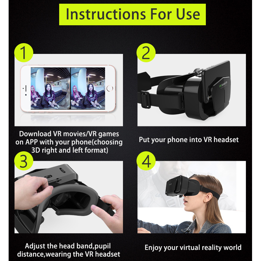 แว่นตา 3 มิติ สำหรับสมาร์ทโฟน  - Vr Headset Pc บทวิจารณ์และราคา