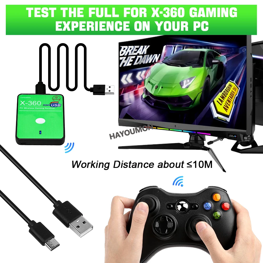ตัวรับสัญญาณเกมไร้สาย USB คอนโ - Pc Gaming Xbox บทวิจารณ์และราคา