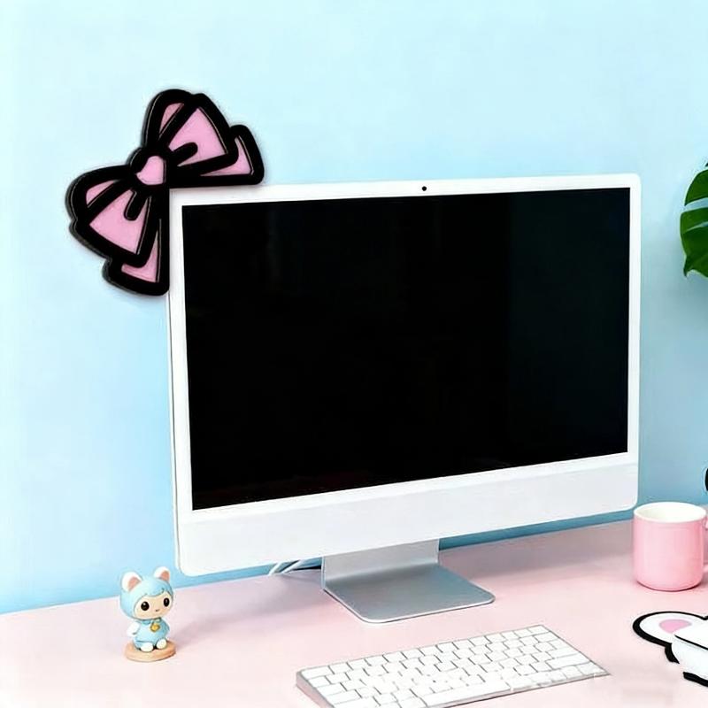 โบว์ไม้ตกแต่งหน้าจอ 1/2 ชิ้น น - Pc Gaming Setup บทวิจารณ์และราคา