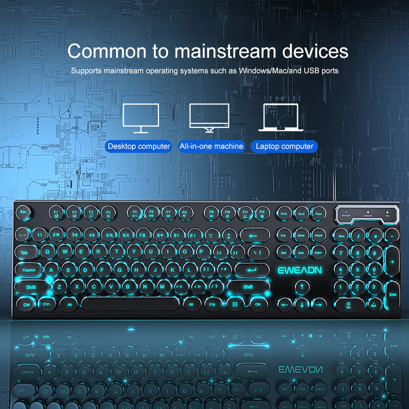 EWEADN คีย์บอร์ดเกมเครื่องพิมพ - Pc Gaming Keyboard บทวิจารณ์และราคา