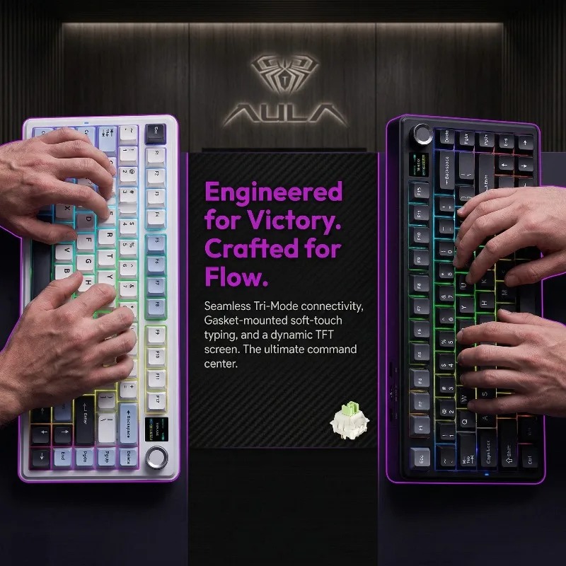 คีย์บอร์ดกลไก AULA F75 Max รูป - Pc Gaming Keyboard บทวิจารณ์และราคา