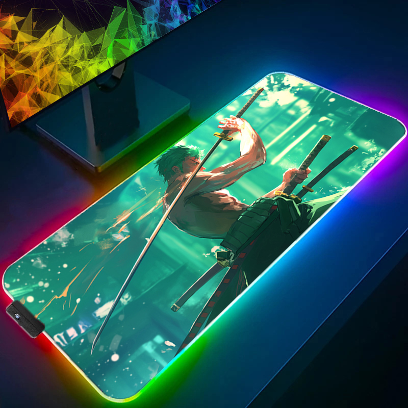 ONE PIECE Zoro Mouse Pad RGB อ - Pc Gaming Setup บทวิจารณ์และราคา