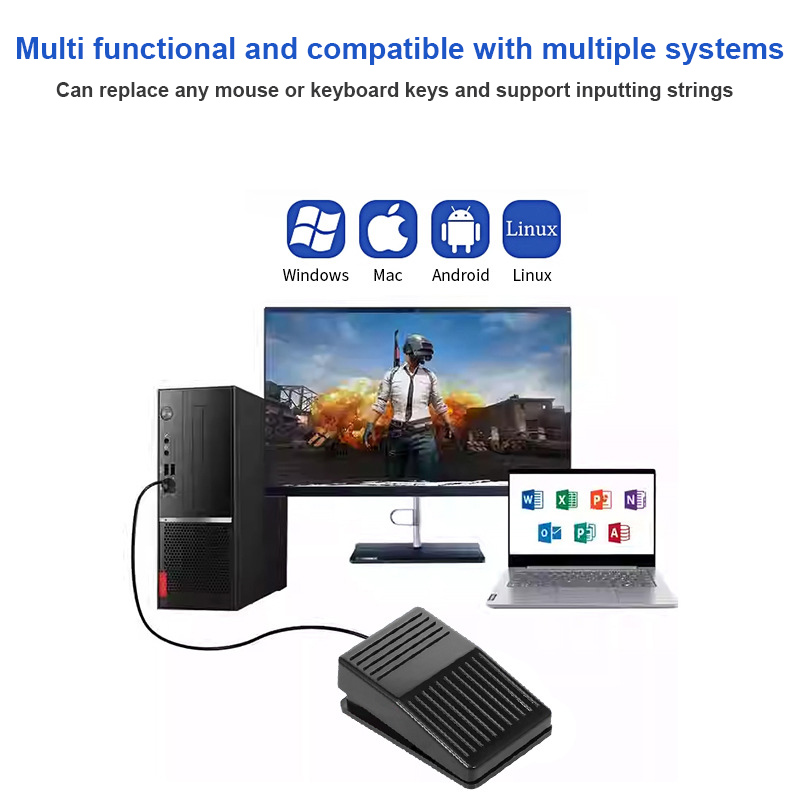 USB สวิทช์ควบคุมเท้าเหยียบ PC  - Usb Foot Pedal Gaming บทวิจารณ์และราคา