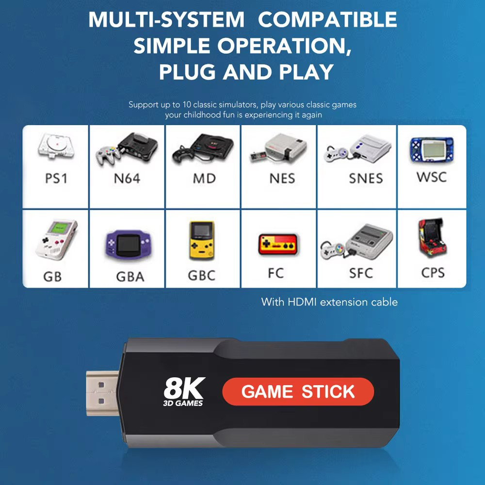X2 เกมสติ๊ก HD 4K 8K 3D คอนโซล - Pc Gaming Emulator บทวิจารณ์และราคา