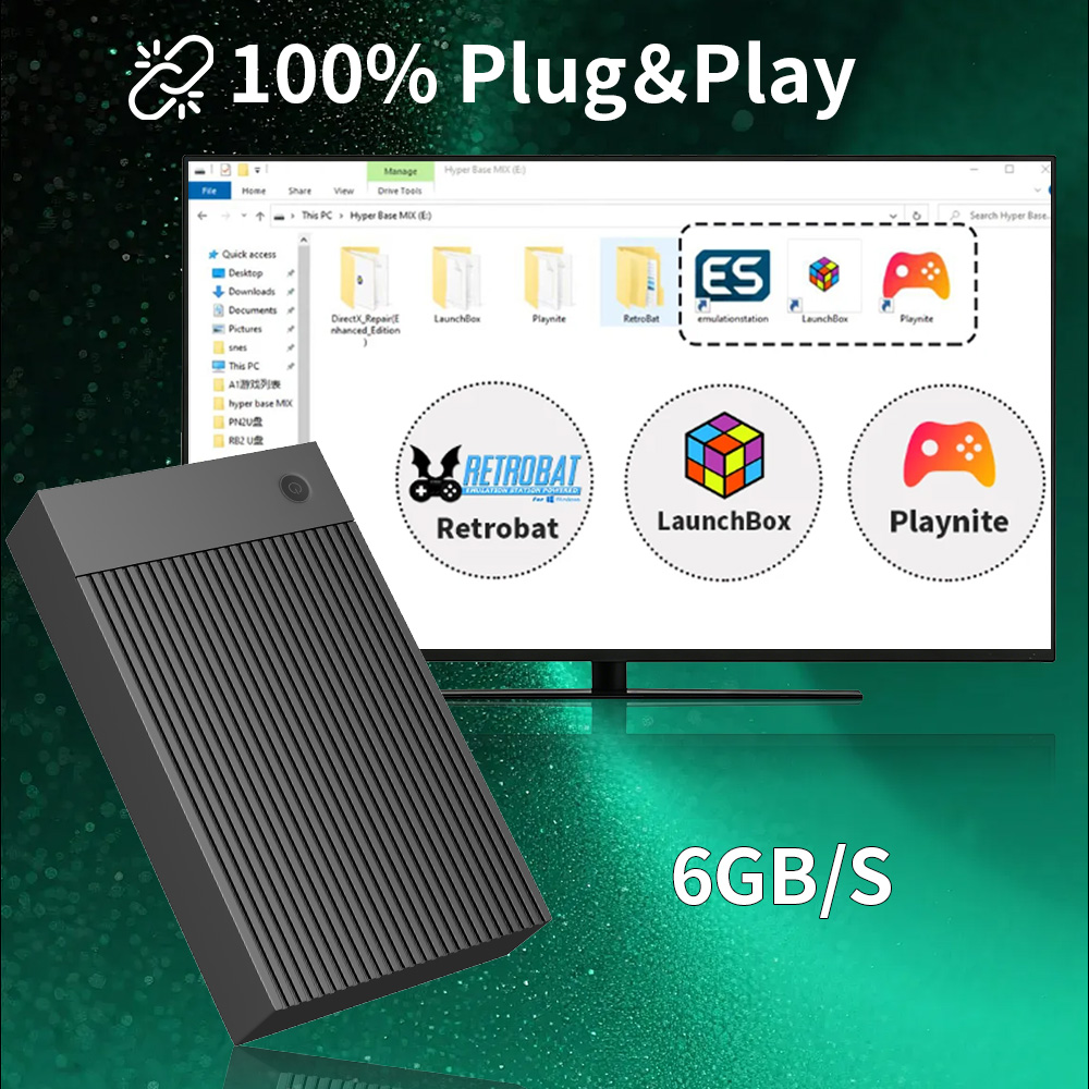 ไฮเปอร์เบส มิกซ์ 4T เรโทร HDD  - Pc Gaming Emulator บทวิจารณ์และราคา