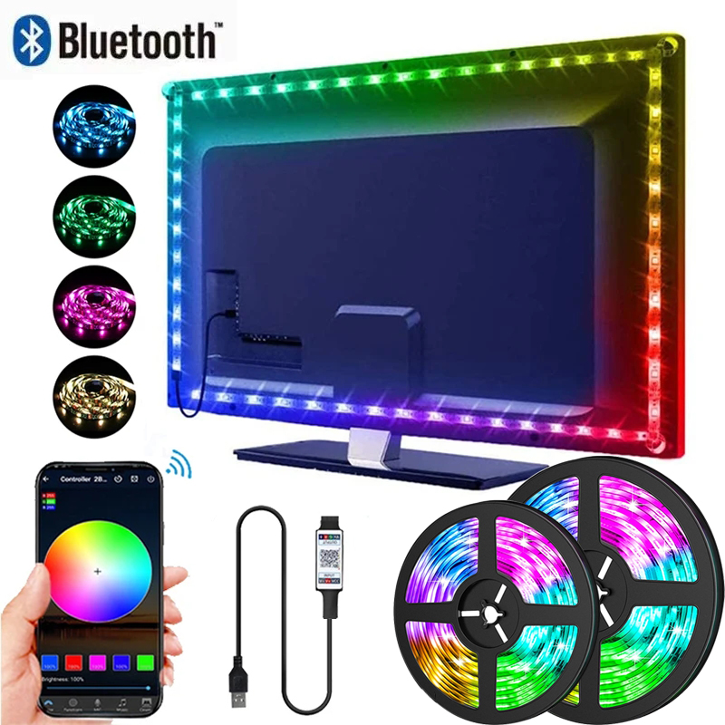 RGB 5050 ไฟแถบ LED ควบคุมผ่านแ - Pc Gaming On Tv บทวิจารณ์และราคา