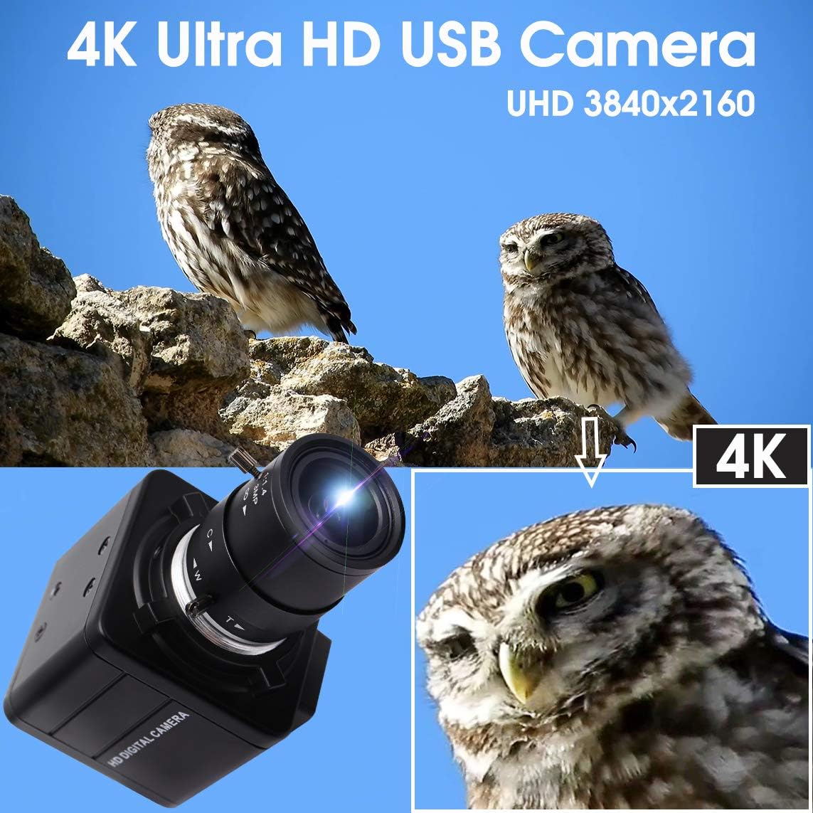 ELP 4K เว็บแคม Ultra HD 4X Opt - Webcam 4K บทวิจารณ์และราคา